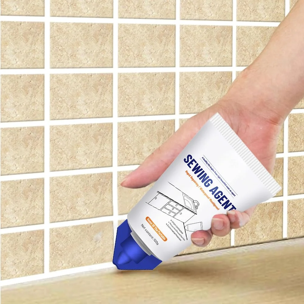 درزگیر سفید دفسدار، تیوب پرکننده 100 گرمی، قلم رنگ سریع خشک شونده درزگیر، کیت تعمیر برای حمام، دوش، آشپزخانه، اتصالات کاشی کف (2 عدد)