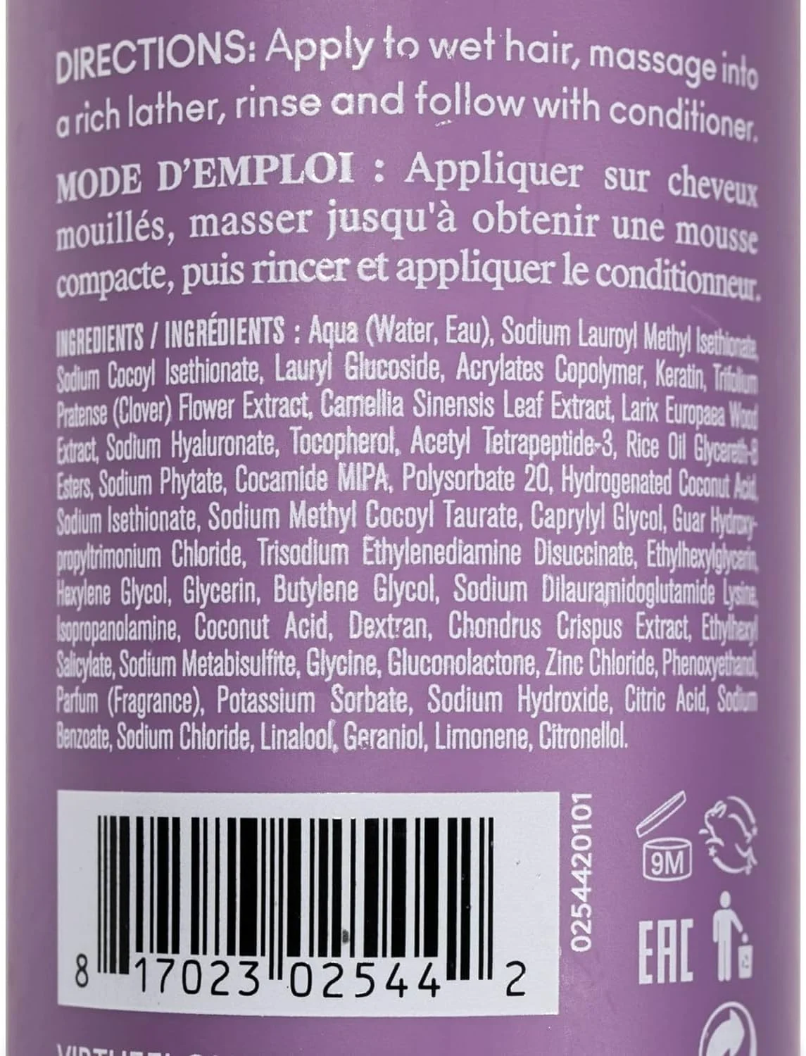 شامپو بدون سولفات Virtue Flourish برای موهای نازک، محصول افزایش حجم مو، سم زدایی و ترمیم کننده، ایمن برای موهای رنگ شده