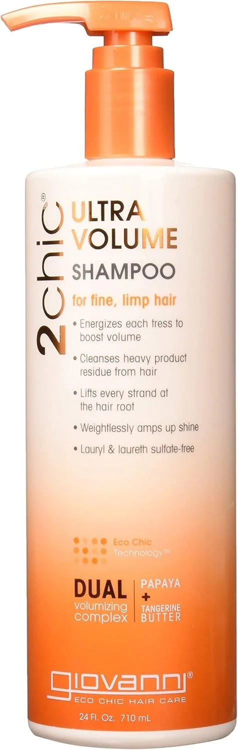 جیووانی - شامپو حجم دهنده فوق العاده 2chic با کره نارنگی و پاپایا - برای موهای نازک و بی جان (710 میلی لیتر) جیووانی - شامپو حجم دهنده فوق العاده 2chic با کره نارنگی و پاپایا - برای موهای نازک و بی جان (710 میلی لیتر)