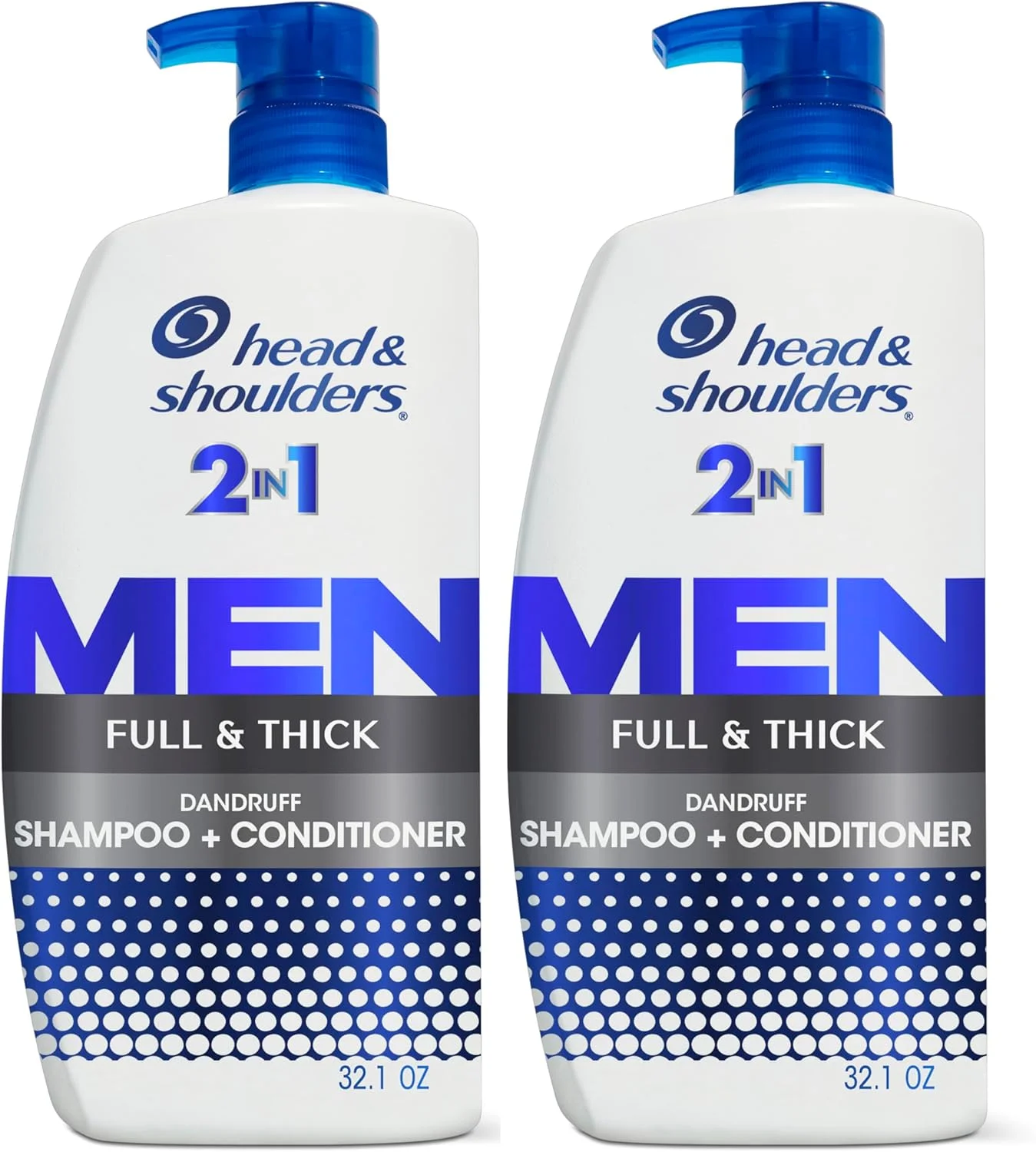 شامپو و نرم کننده سر و شانه ضد شوره 2 در 1، پرپشت کننده، 950 میلی لیتر (بسته 2 عددی)