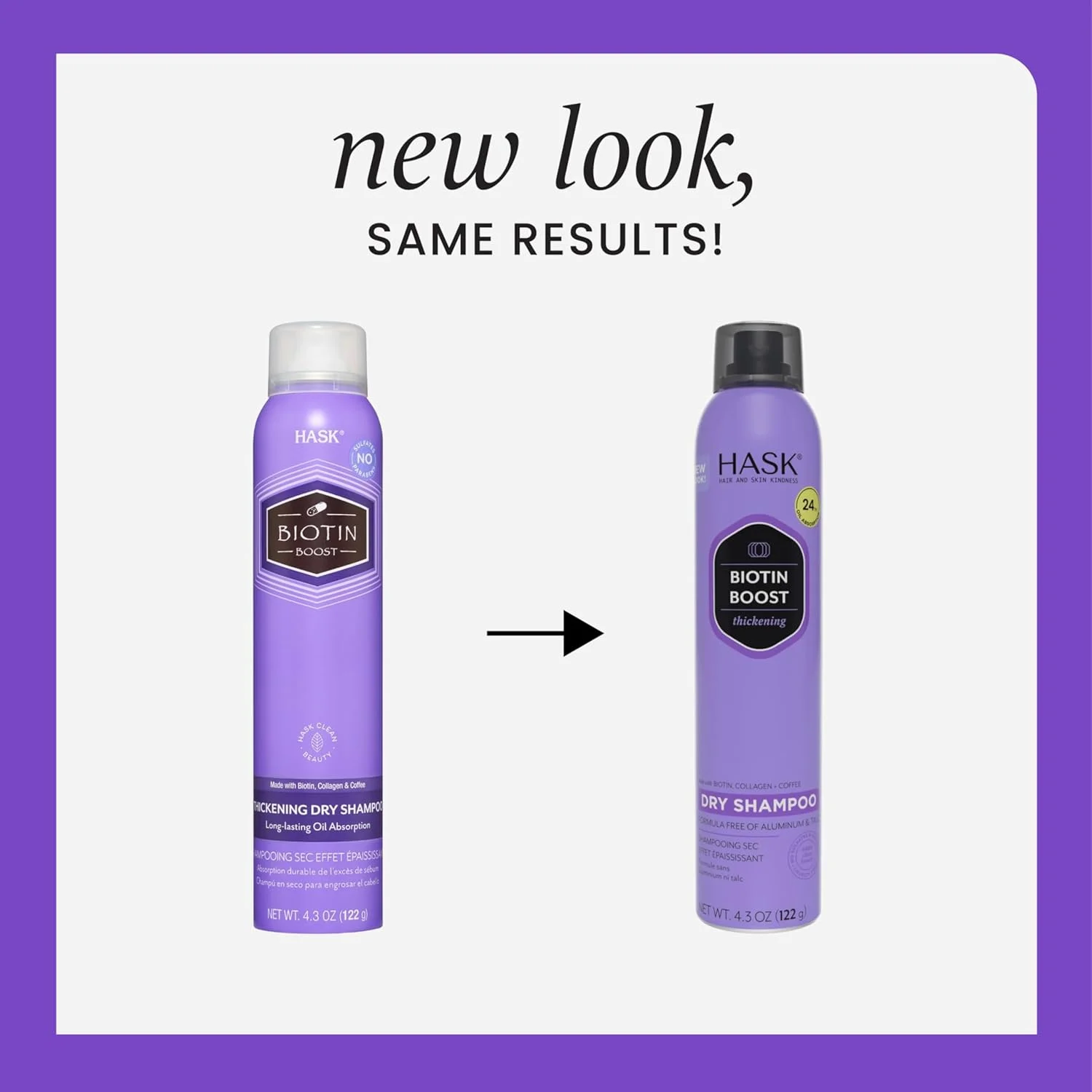 شامپو خشک حجم دهنده و تقویت کننده مو هاسک حاوی بیوتین - جذب چربی، افزایش حجم و لیفت مو، تقویت کننده تارهای مو، بدون سولفات و پارابن، بدون تست حیوانی - 240 میلی لیتر