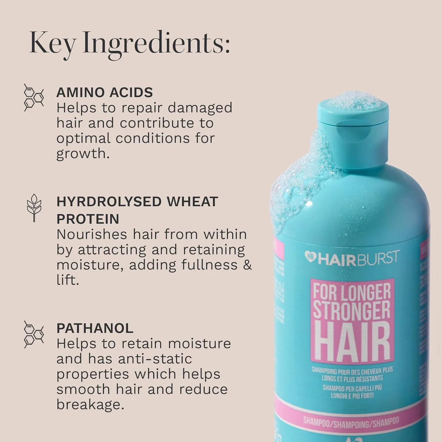 شامپو رشد مو HAIR BURST - کاهش ریزش مو - تقویت رشد موهای موجود - بدون SLS و پارابن - رایحه نارگیل و آووکادو - بطری های بزرگتر جدید 350 میلی لیتر