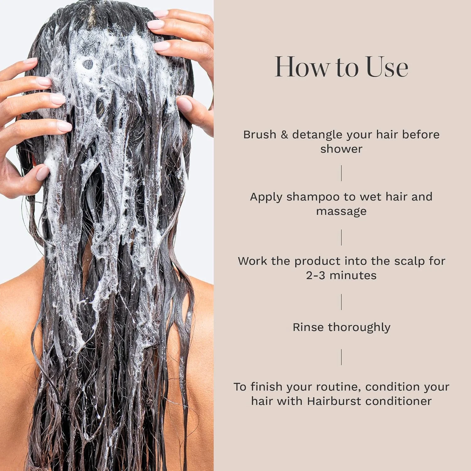 شامپو رشد مو HAIR BURST - کاهش ریزش مو - تقویت رشد موهای موجود - بدون SLS و پارابن - رایحه نارگیل و آووکادو - بطری های بزرگتر جدید 350 میلی لیتر