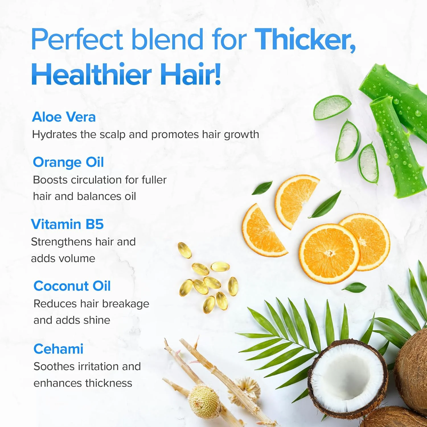 شامپو رشد مو برای موهای نازک و ریزش مو - شامپو بدون سولفات برای مردان و زنان - موهای ضخیم تر و براق تر - شامپو حجم دهنده و ضخیم کننده برای موهای رنگ شده با آلوئه ورا (473ml)