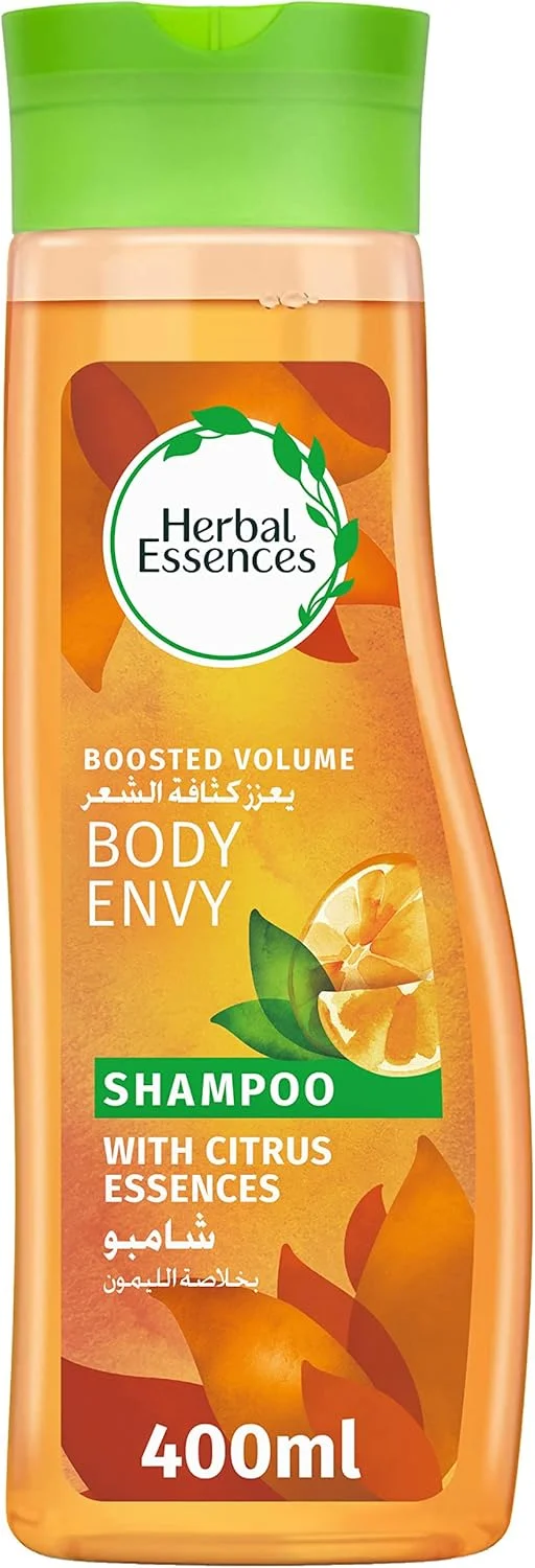 شامپو حجم دهنده سبک Herbal Essences Body Envy با عصاره مرکبات برای موهای نازک و ظریف، 400 میلی لیتر