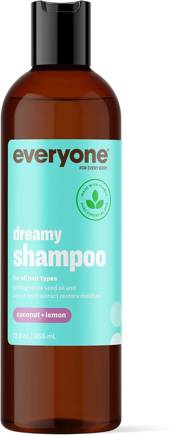 شامپو رویایی مراقبت از مو Everyone - نارگیل + لیمو، بطری 354 میلی لیتری، شامپو ملایم پاک کننده و مرطوب کننده مو، بدون سولفات و پارابن