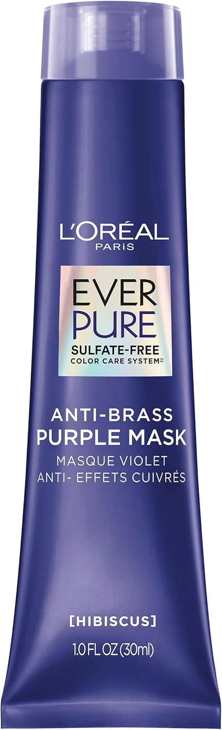 ماسک موی ضد زردی و رنگساژ بنفش لورآل پاریس EverPure Ultra Pigmented مناسب موهای دکلره، بلوند یا هایلایت شده، 85 گرم