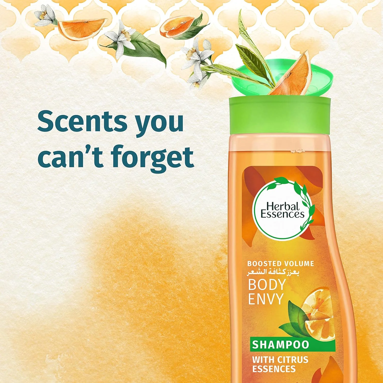 شامپو حجم دهنده سبک Herbal Essences Body Envy با عصاره مرکبات برای موهای نازک و ظریف، 400 میلی لیتر