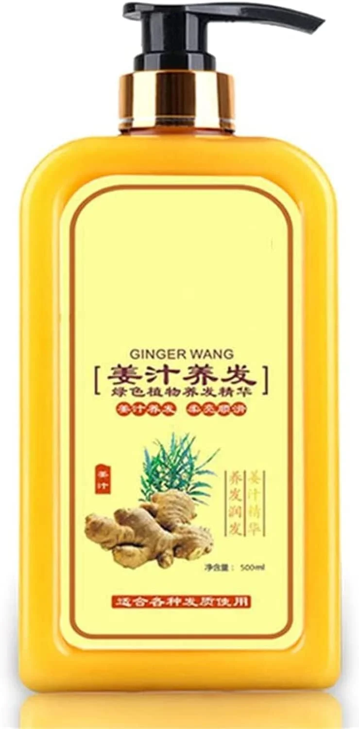 شامپو فوری زنجبیل برای رشد مجدد مو، شامپو ضخیم کننده مو برای موهای نازک و ریزش مو، 500 میلی لیتر (1 عدد)
