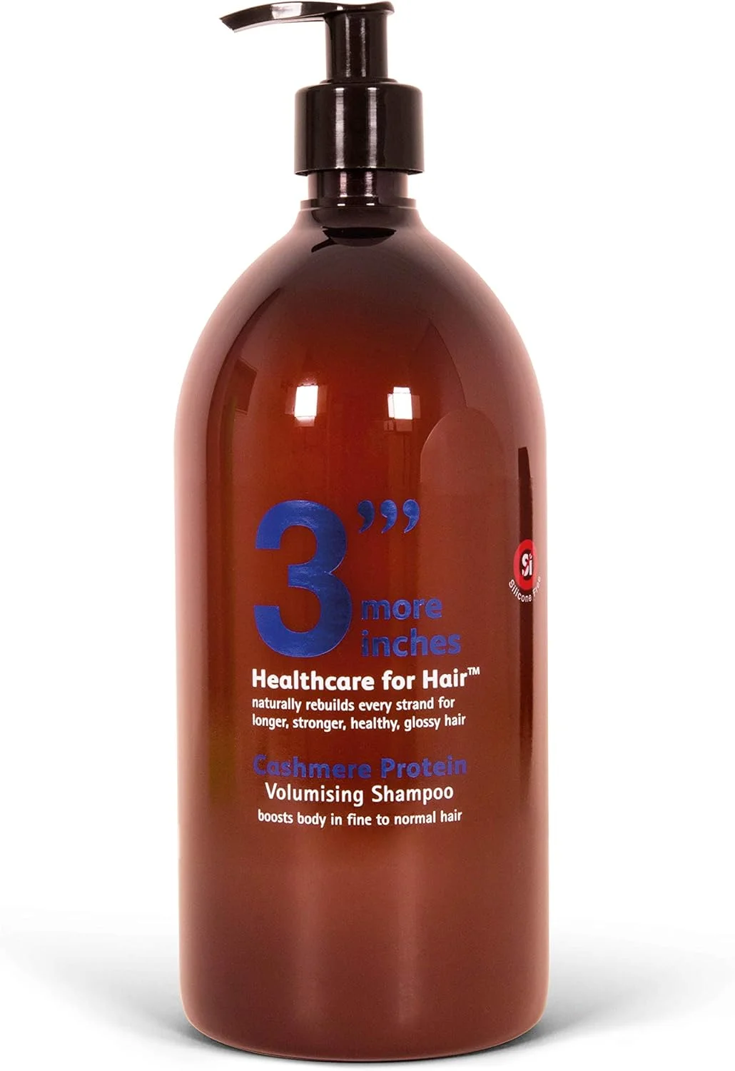 شامپو حجم دهنده پروتئین کشمیر 3'''More Inches حجم 1000 میلی لیتر - درمان موهای نازک و کم پشت - برای نتایج ضخیم تر، پرتر و لیفت ریشه - روغن نارگیل، بدون سیلیکون - مراقبت از مو توسط مایکل ون کلارک