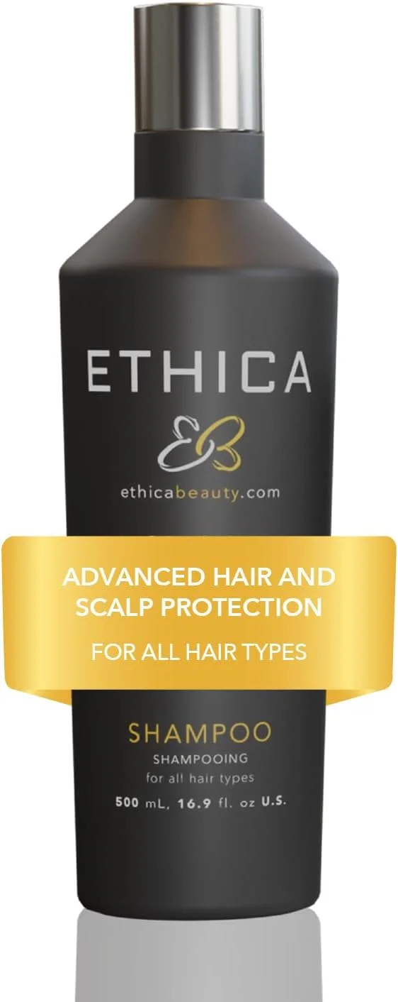 شامپو حرفه ای زیبایی اتیکا. شفاف کننده، حجم دهنده و آبرسان. تقویت کننده موهای سالم و قوی، سلامت پوست سر و رشد مو، 500 میلی لیتر