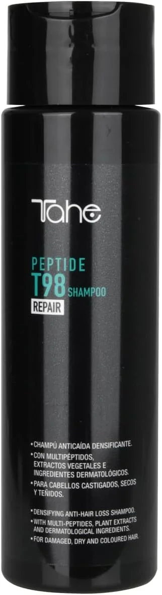 شامپو ترمیم کننده موهای آسیب دیده و ضد ریزش طه پپتید T98 حاوی مولتی پپتید مناسب موهای خشک و آسیب دیده، 300 میلی لیتر