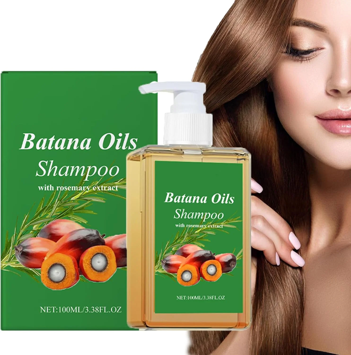 شامپو روغن باتانا، روغن رزماری برای رشد مو، شامپو روغن باتانا با روغن رزماری، روغن باتانا پرس سرد، روغن مو عصاره رزماری، برای موهای دارای رطوبت، برای انواع مو، 100 میلی لیتر