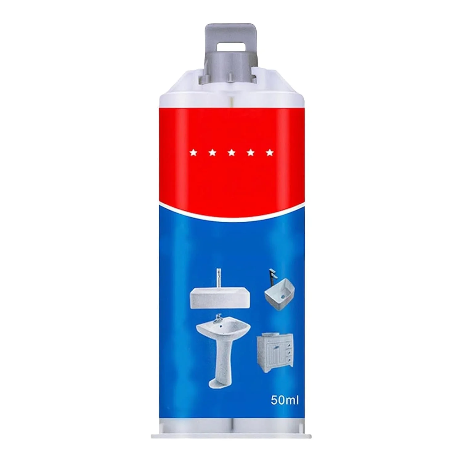 پرکننده ترک کاشی KASTWAVE، ملات کاشی دیوار، چسب کاشی، پرکننده ترک و درزگیر ملات، خمیر تعمیر کاشی خشک شونده سریع، خمیر پرکننده تراشه برای تراشه های کاشی، ترک ها، سوراخ ها، خراش ها، 50 میلی لیتر