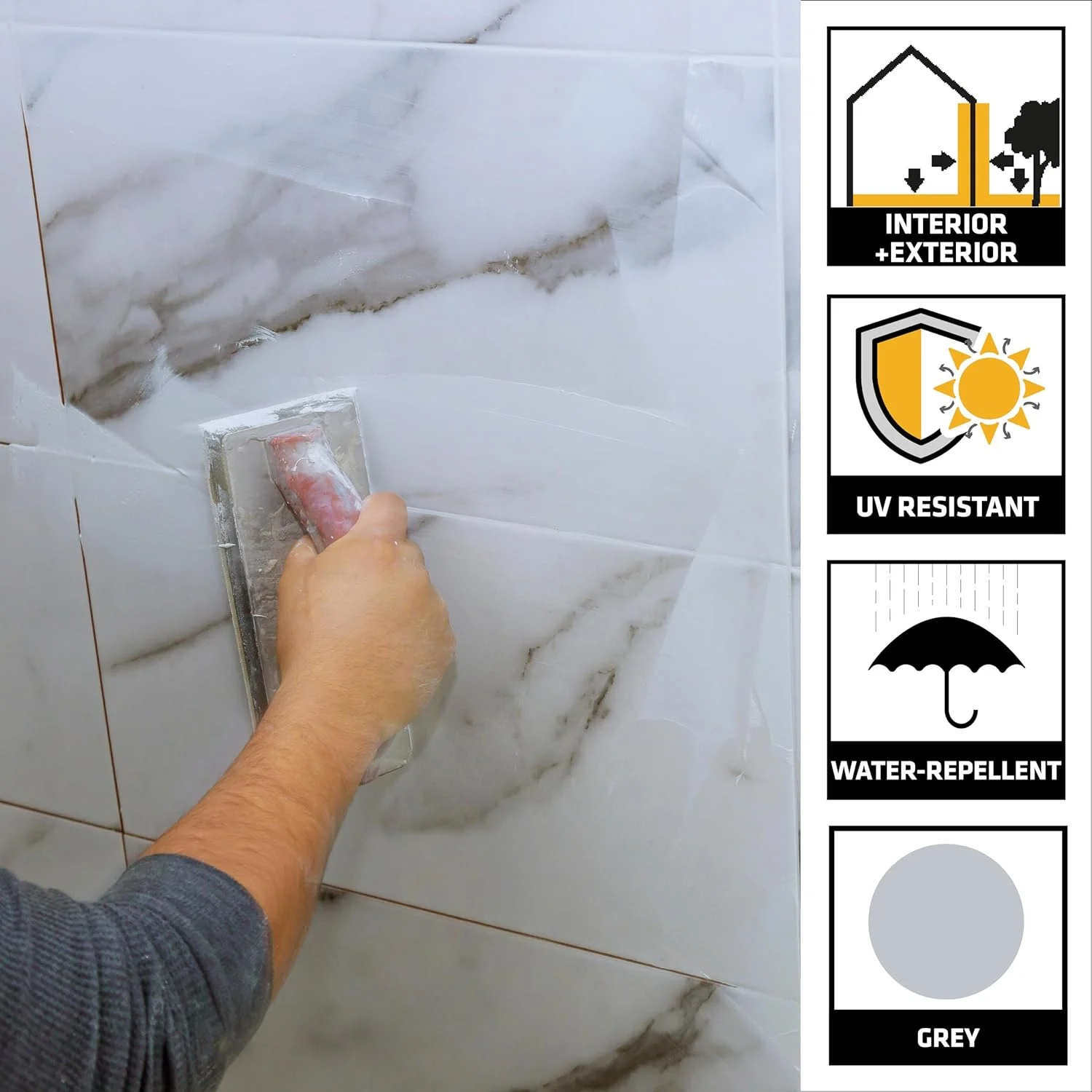 سیکا - ملات بندکشی سیمانی برای درزهای تا 4 میلی متر - SikaCeram-502 TG AE خاکستری - کاربردهای داخلی و خارجی - 5 کیلوگرم