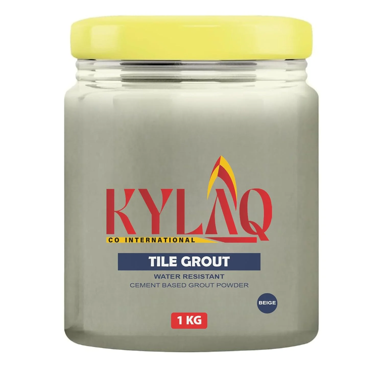 پودر بندکشی کاشی - قوی، بادوام و مقاوم در برابر آب برای پرداخت بی نقص کاشی - KYLAQ (بژ، 1 کیلوگرم)