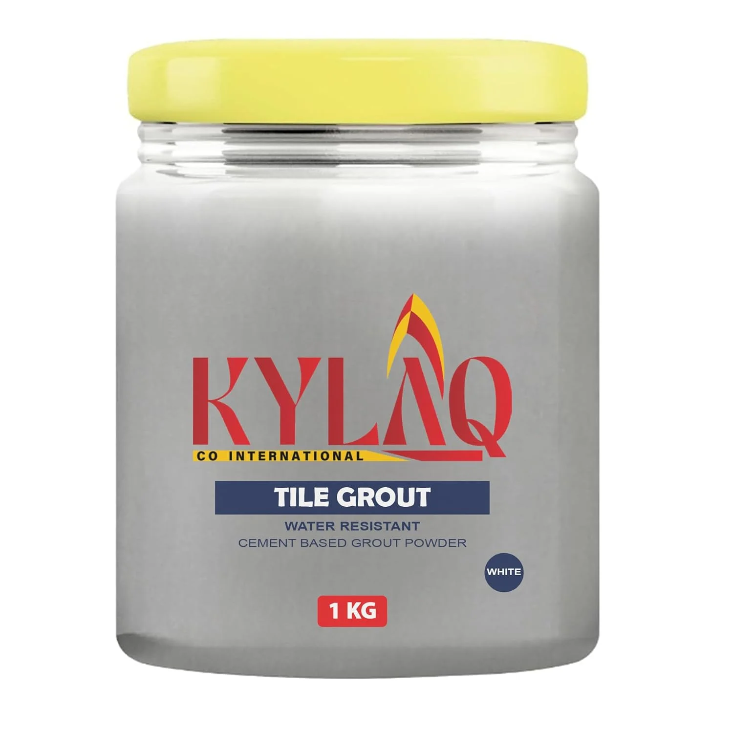 پودر بندکشی کاشی - قوی، بادوام و مقاوم در برابر آب برای پرداخت بی نقص کاشی - KYLAQ (سفید، 1 کیلوگرم)