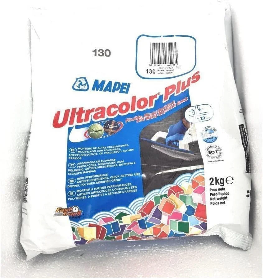 پودر بندکشی یاسمنی Mapei 130 UltraColor Plus، وزن 5 کیلوگرم