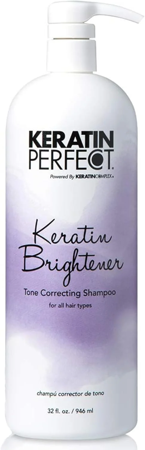 کراتین پرفکت - روشن کننده کراتین - شامپو اصلاح کننده رنگ - برای انواع مو - تقویت کننده موی صاف و مرطوب - حاوی روغن آووکادو و اسطوخودوس - آبرسانی شدید - 946 میلی لیتر