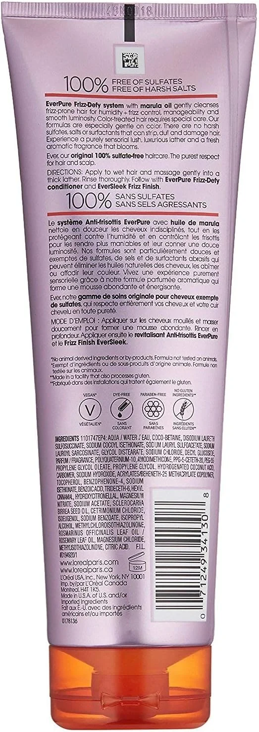 شامپو ضد وز مو لورآل پاریس EverPure بدون سولفات، 250 میلی لیتر (بسته 2 عددی) شامپو ضد وز مو لورآل پاریس EverPure بدون سولفات، 250 میلی لیتر (بسته 2 عددی)