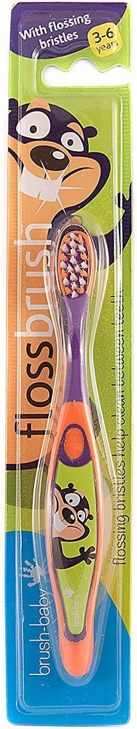 مسواک نخ دندان کودک براش-بیبی 3-6 سال نارنجی