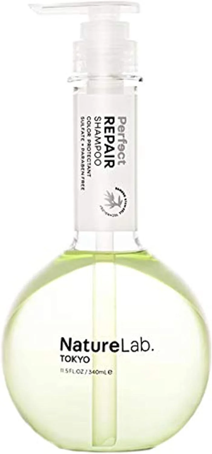 شامپو ترمیم کننده موهای آسیب دیده نِیچِرلب. توکیو - مناسب موهای به شدت آسیب دیده و رنگ شده، فاقد سولفات و تست حیوانی، محافظت از رنگ مو - 340 میلی لیتر