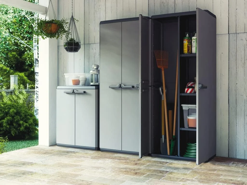 Keter KIS Wardrobe Utility Piu BK/GLR, Grey, 80.5 x 40 x 25.6