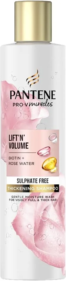 شامپو بدون سولفات حجم دهنده Pantene Pro-V Miracles مدل Lift & Volume حجم 225 میلی لیتر