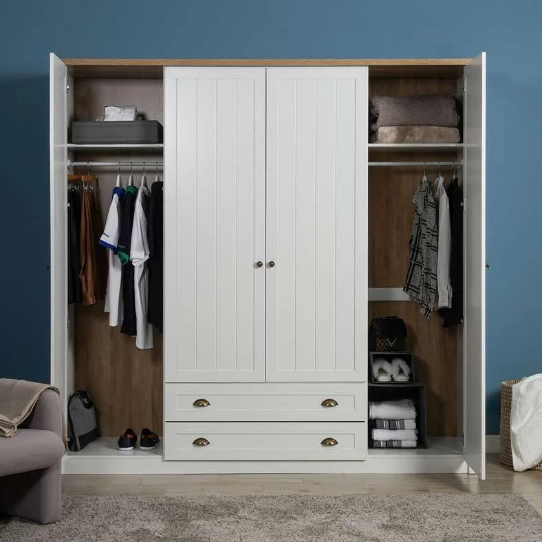 کمد لباس 4 درب آلماڈا پان هوم - سفید