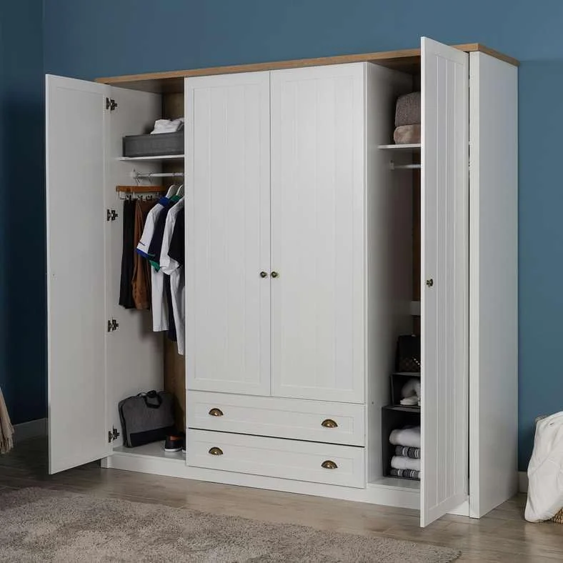 کمد لباس 4 درب آلماڈا پان هوم - سفید