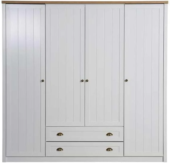 کمد لباس 4 درب آلماڈا پان هوم - سفید