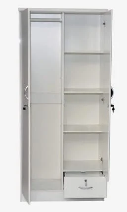 کمد لباس چوبی دو درب INFINI HOMES، کابینت، کمد از چوب مهندسی شده با 1 کشو قفل دار، مدرن شیک و بادوام، رنگ سفید (بدون مونتاژ) کمد لباس چوبی دو درب INFINI HOMES، کابینت، کمد از چوب مهندسی شده با 1 کشو قفل دار، مدرن شیک و بادوام، رنگ سفید (بدون مونتاژ)