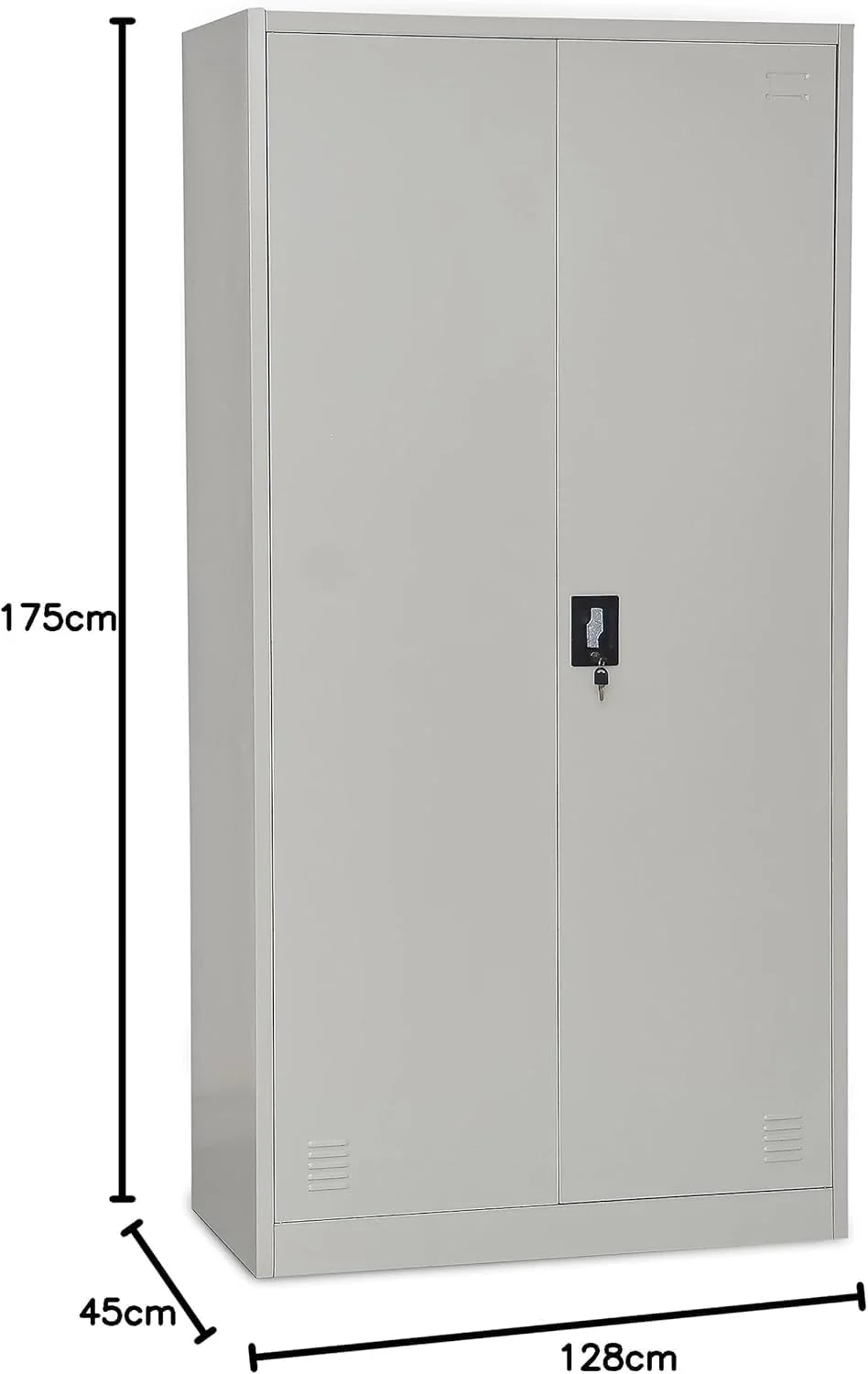 کمد لباس INFINI HOMES با کابینت فلزی - کابینت ابزار - کمد رختکن با درب های لولایی - رگال لباس - قفل دار (بدون نیاز به مونتاژ)