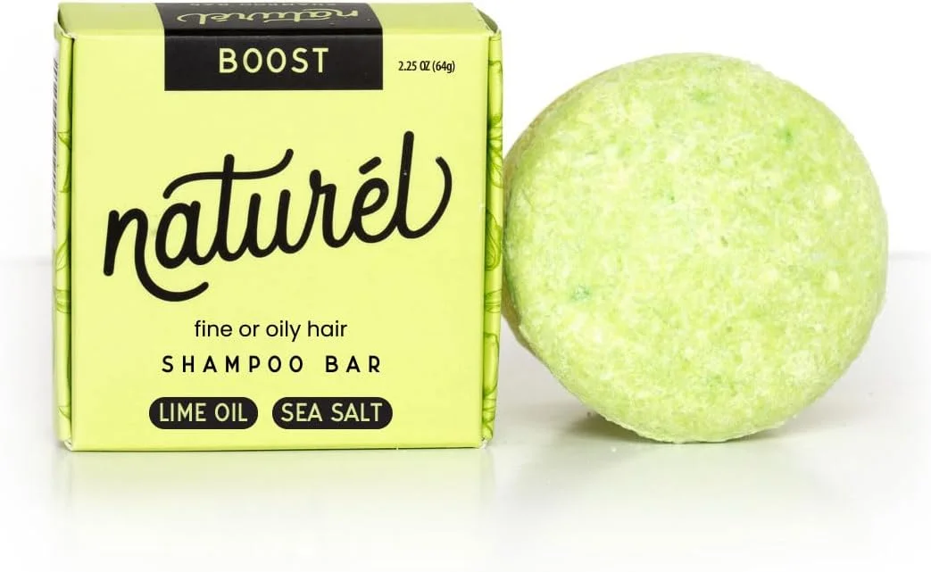 شامپو بار حجم دهنده نچرال بوست برای موهای نازک یا چرب، شامپو بار حجم دهنده، وگان، بدون پسماند، ساخت آمریکا