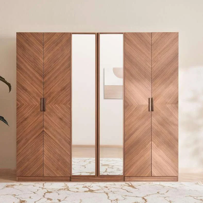 کمد لباس 6 درب پالمو پان هوم - گردویی