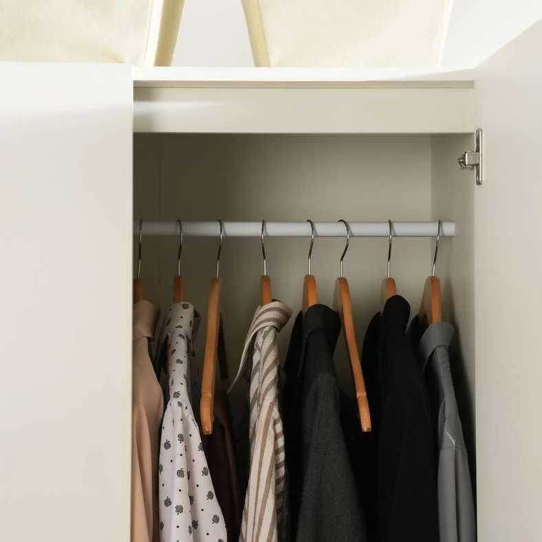 کمد لباس دو درب آینه دار پان هوم مدل Premier - سفید