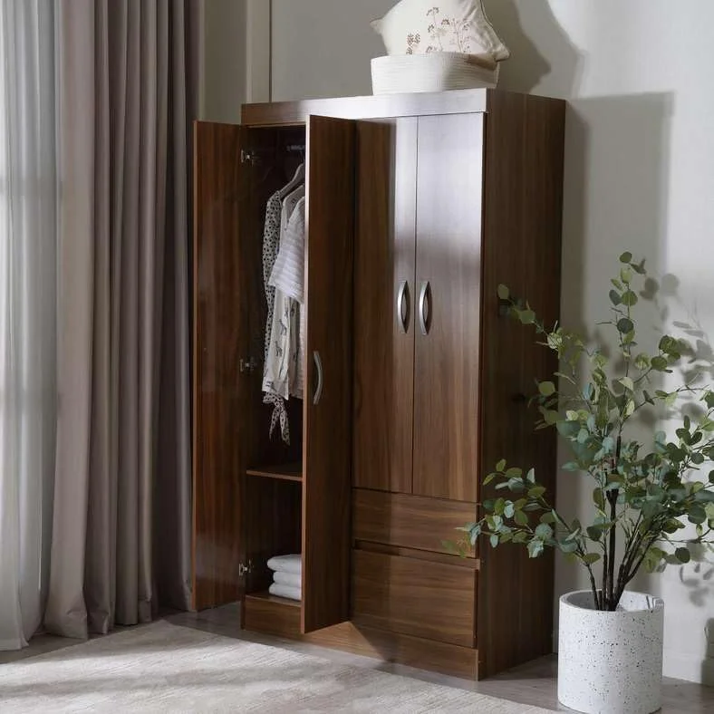 کمد لباس 4 درب ویلاسیا پان هوم - قهوه ای روشن