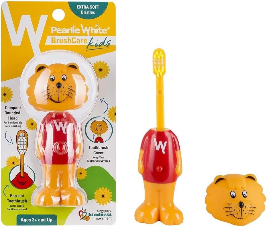 مسواک کودکانه Pearlie White با درپوش - چند رنگ