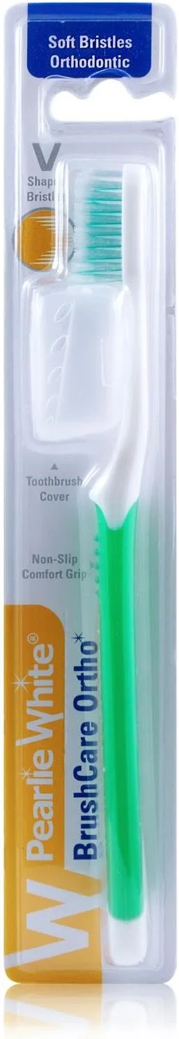 مسواک نرم ارتودنسی Pearlie White BrushCare، بسته 3 عددی