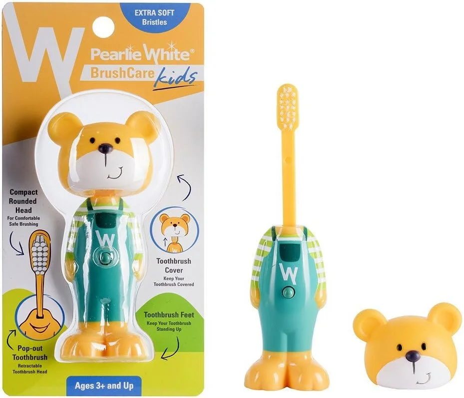 مسواک کودکانه Pearlie White با درپوش - چند رنگ