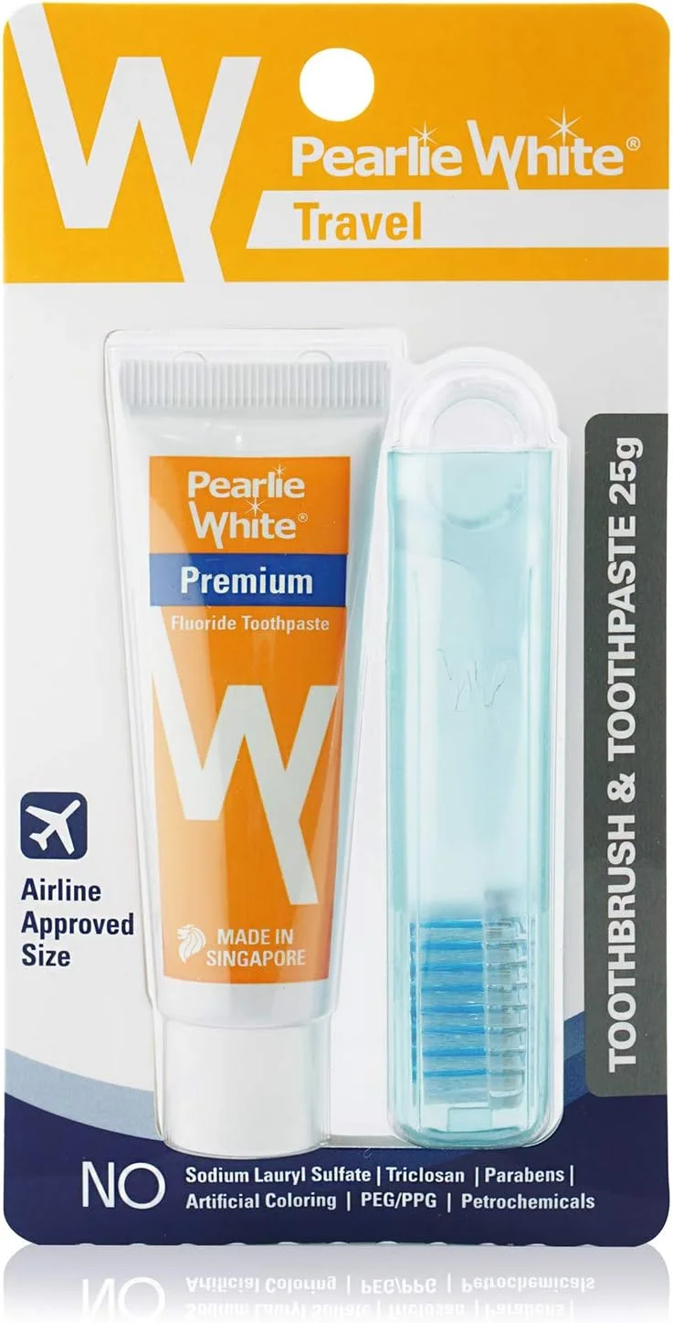 مسواک و خمیر دندان مسافرتی پرلی وایت، 25 گرم 46333-411