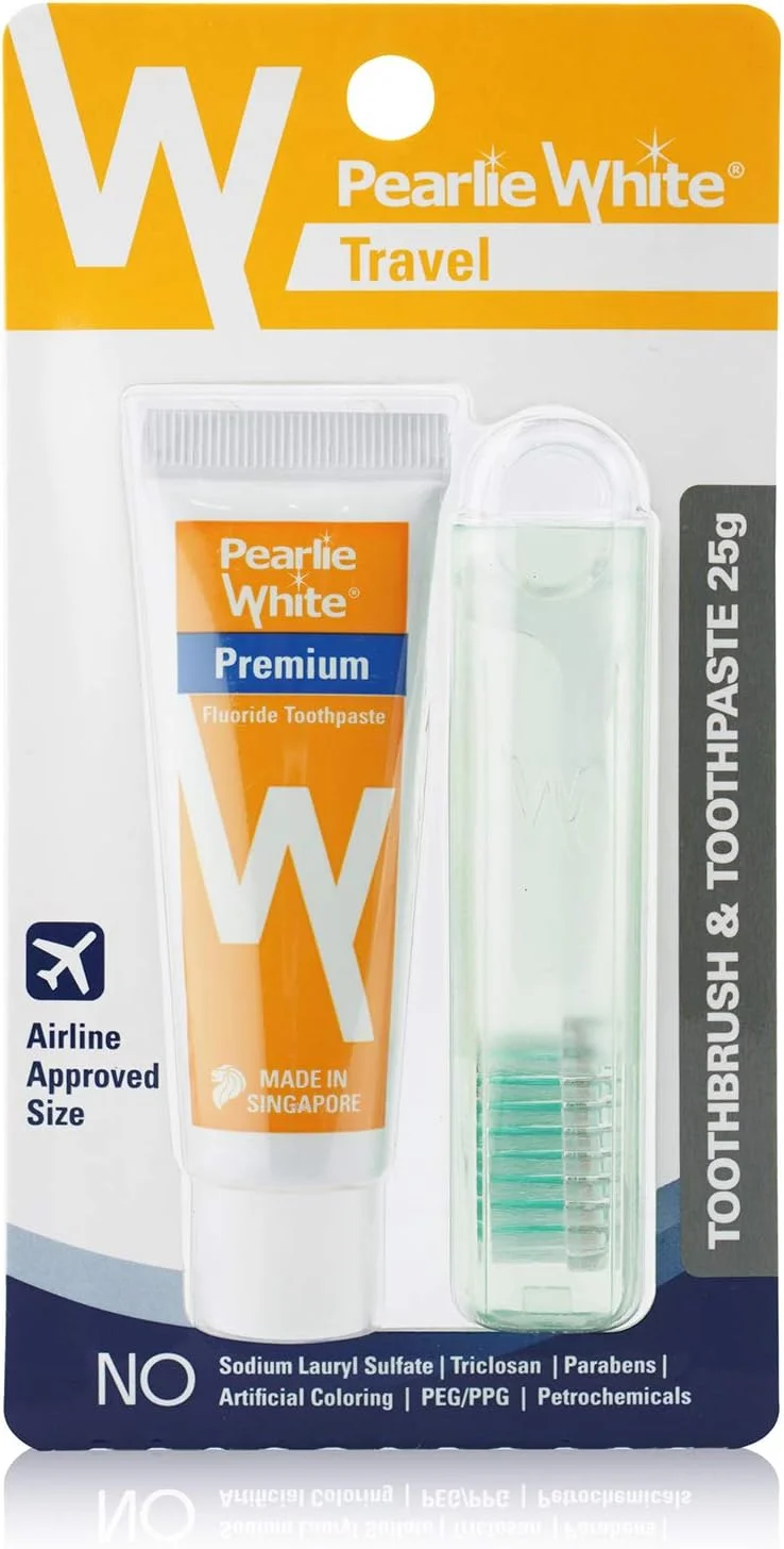 مسواک و خمیر دندان مسافرتی پرلی وایت، 25 گرم 46333-411