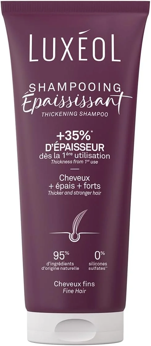 لوکسیول - شامپو ضخیم کننده - +35% ضخامت از اولین استفاده* - اثربخشی اثبات شده - با جلبک قرمز، پروتئین برنج و اسید هیالورونیک - بدون سیلیکون - ساخت فرانسه - 200 میلی لیتر
