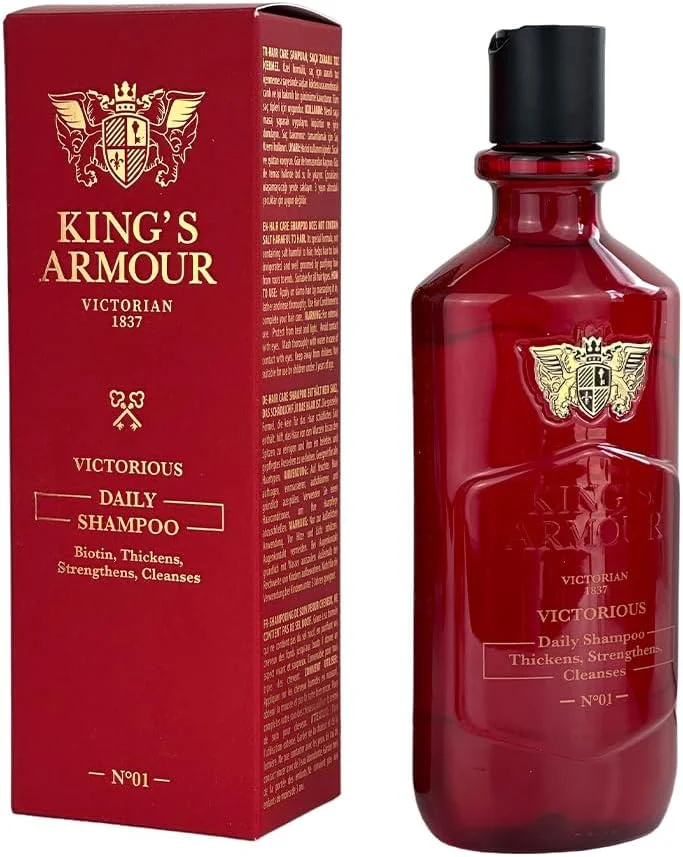 شامپو روزانه ویکتوریوس کینگز آرمور - بیوتین، ضخیم کننده، تقویت کننده، پاک کننده، 350 میلی لیتر