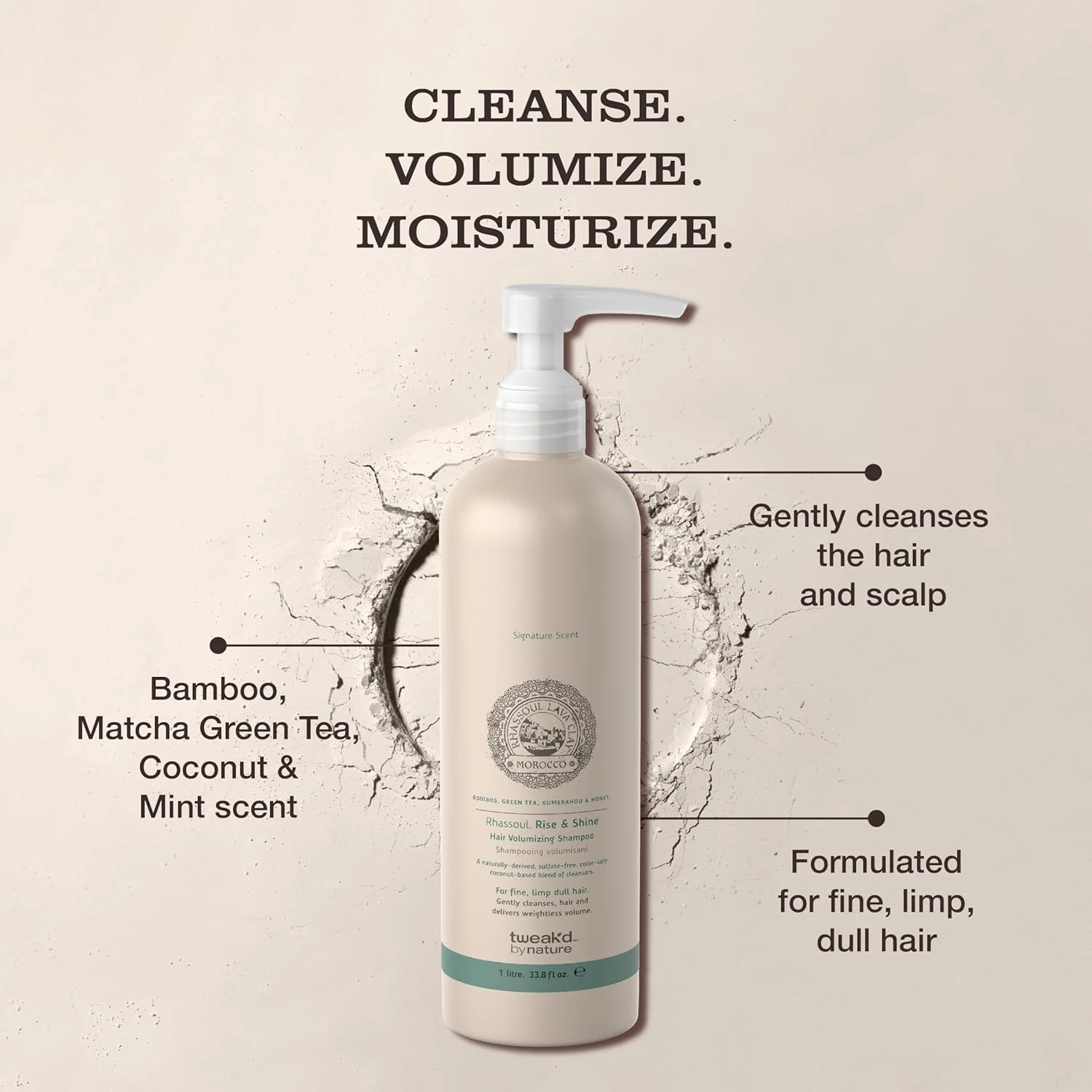 شامپو حجم دهنده مو Tweak'd by Nature Rise & Shine، 1000 میلی لیتر