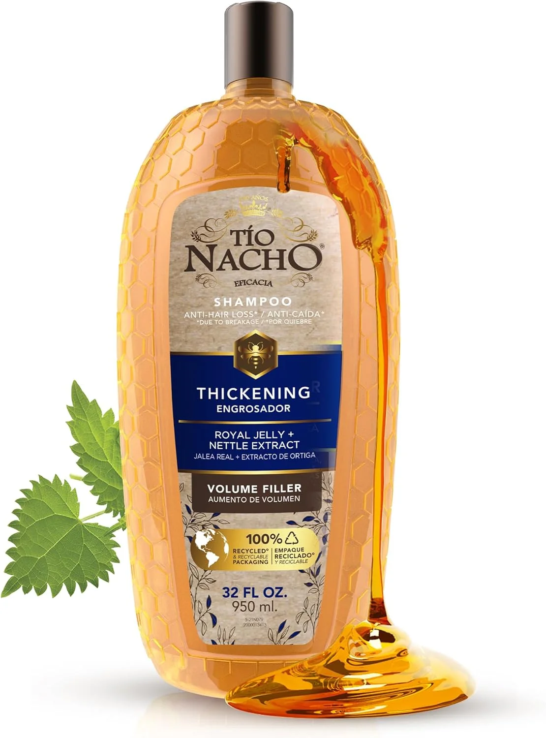 شامپو ضخیم کننده مو تیو ناچو، حجم دهنده، ضد ریزش و ضد شکستگی مو با ژل رویال، گزنه و جینسینگ، بدون پارابن و تست حیوانی، 946 میلی لیتر شامپو ضخیم کننده مو تیو ناچو، حجم دهنده، ضد ریزش و ضد شکستگی مو با ژل رویال، گزنه و جینسینگ، بدون پارابن و تست حیوانی، 946 میلی لیتر