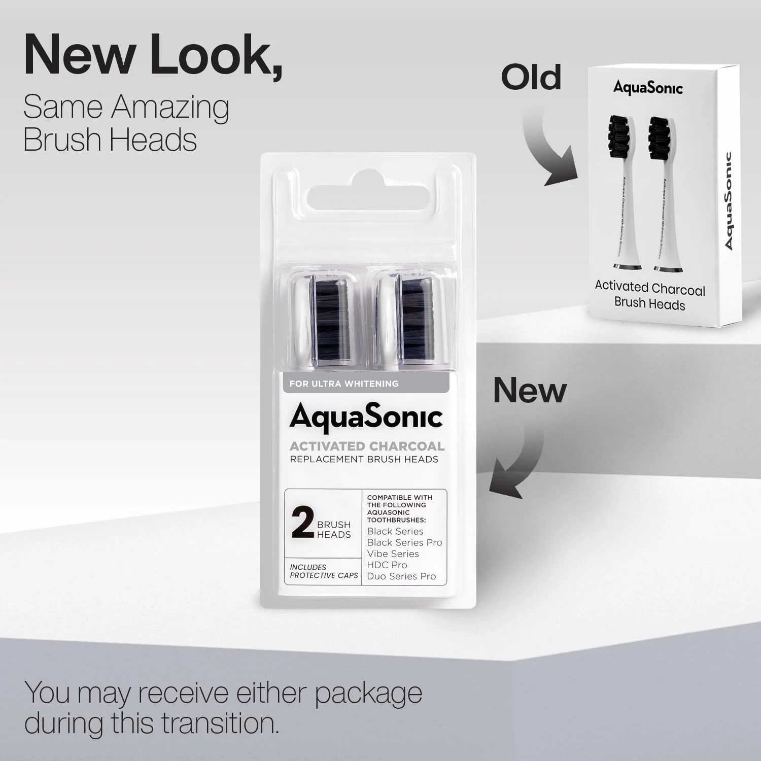 سری یدک مسواک زغالی آکواسونیک بسته 2 عددی - سری مسواک فوق العاده سفید کننده سازگار با سری Black، سری Black Pro، سری Vibe، سری Duo Pro (سفید) سری یدک مسواک زغالی آکواسونیک بسته 2 عددی - سری مسواک فوق العاده سفید کننده سازگار با سری Black، سری Black Pro، سری Vibe، سری Duo Pro (سفید)