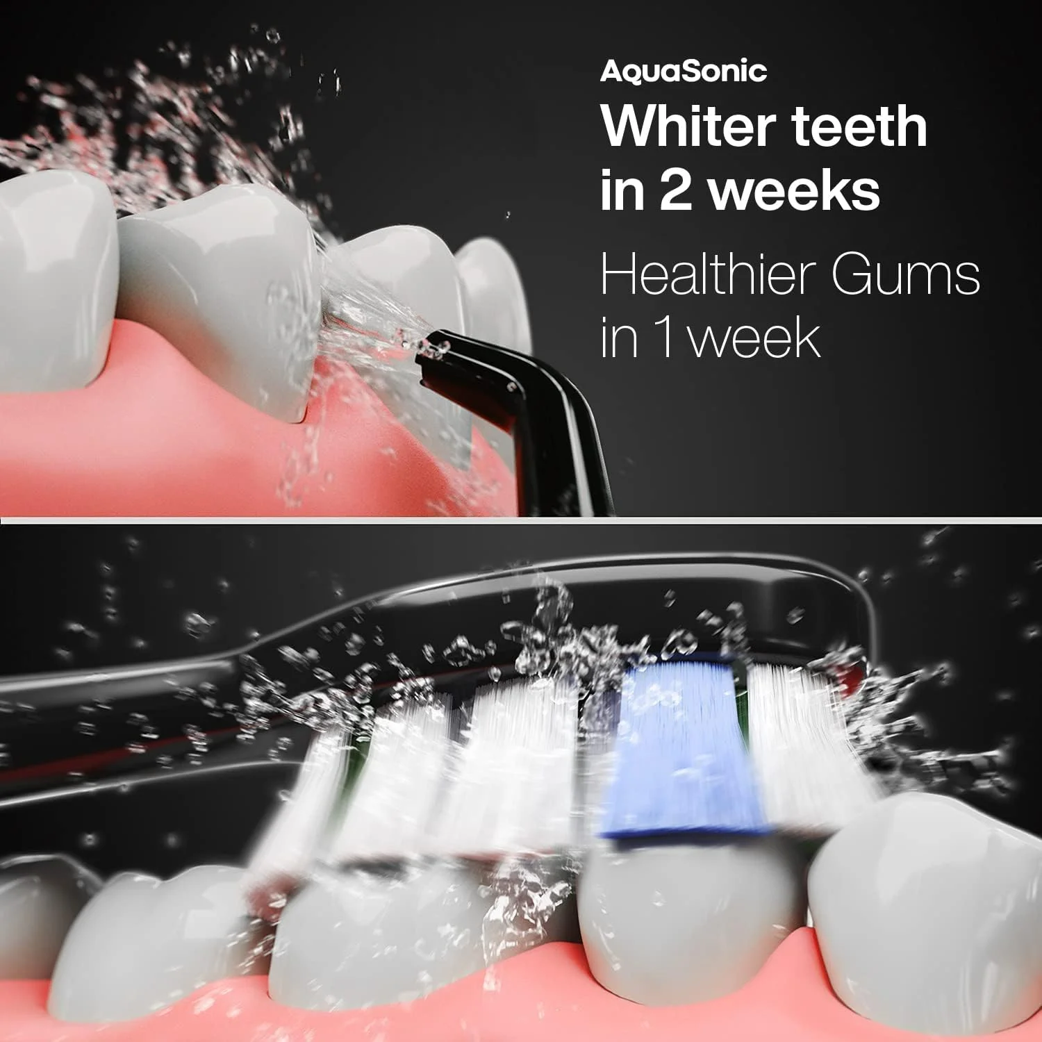 مرکز دندانپزشکی خانگی آکواسونیک پرو - مسواک زدن و نخ دندان کشیدن آسان شد - مسواک و نخ دندان - مسواک برقی و نخ دندان آبی - دندان های سفیدتر و لثه های سالم تر - سری مشکی پرو + دستگاه شستشوی دهان مرکز دندانپزشکی خانگی آکواسونیک پرو - مسواک زدن و نخ دندان کشیدن آسان شد - مسواک و نخ دندان - مسواک برقی و نخ دندان آبی - دندان های سفیدتر و لثه های سالم تر - سری مشکی پرو + دستگاه شستشوی دهان