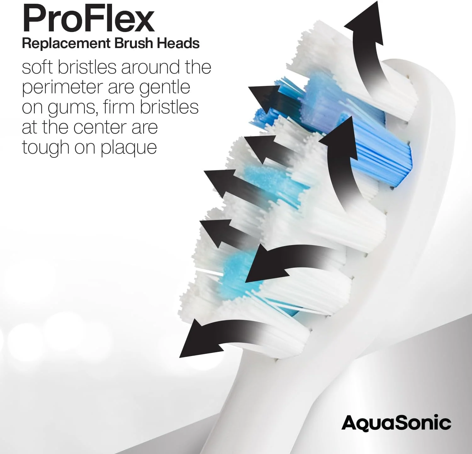 سری یدک برس AquaSonic Proflex | برای دندان های سفیدتر و مراقبت از لثه | سازگار با بسیاری از دسته های مسواک AquaSonic (بسته 3 عددی سفید) سری یدک برس AquaSonic Proflex | برای دندان های سفیدتر و مراقبت از لثه | سازگار با بسیاری از دسته های مسواک AquaSonic (بسته 3 عددی سفید)