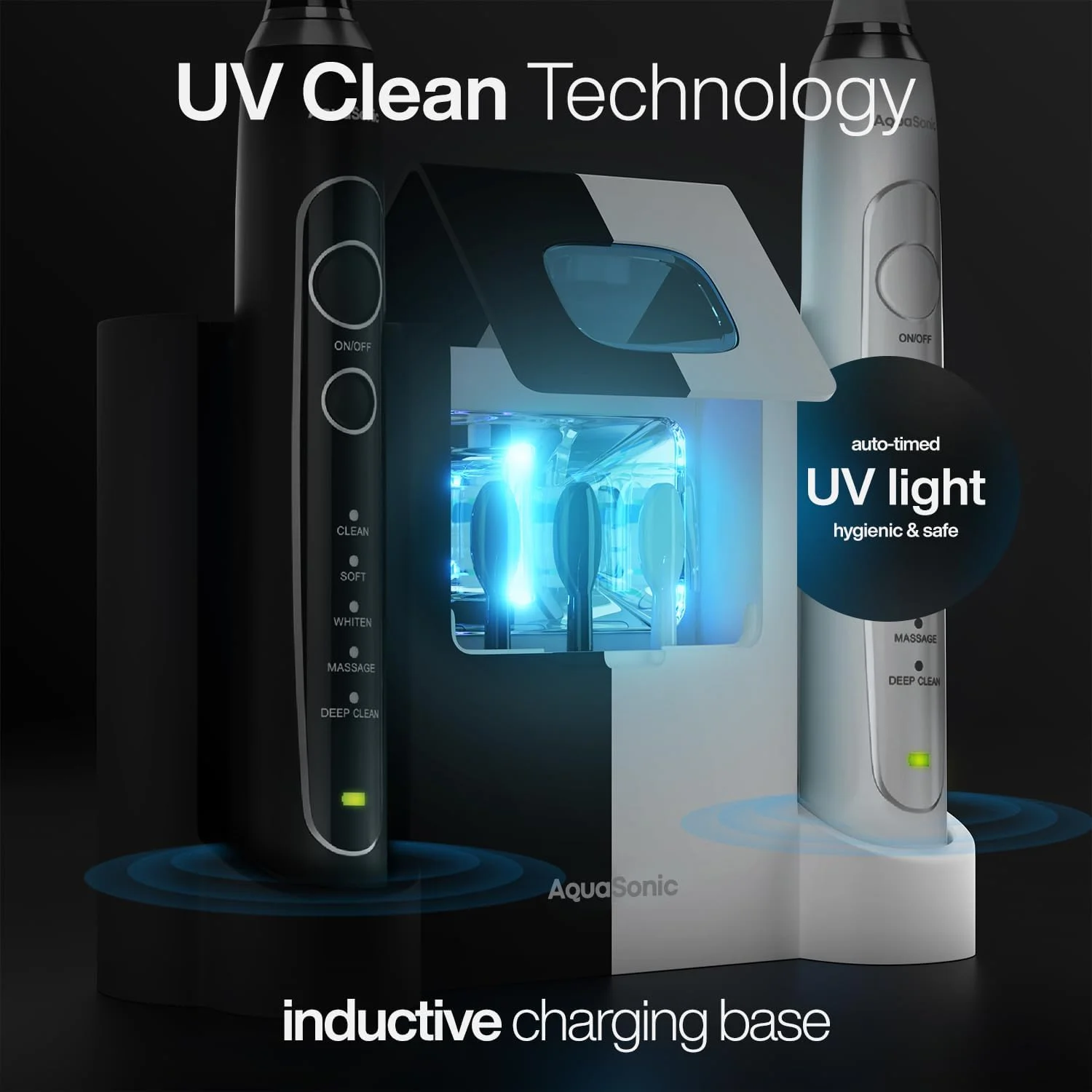 مسواک برقی آکواسونیک سری Duo PRO UV - مورد تایید ADA با استریلایزر UV - پایه شارژ القایی - 5 حالت با تایمر هوشمند - 10 سر برس Proflex و 2 کیف مسافرتی مسواک برقی آکواسونیک سری Duo PRO UV - مورد تایید ADA با استریلایزر UV - پایه شارژ القایی - 5 حالت با تایمر هوشمند - 10 سر برس Proflex و 2 کیف مسافرتی